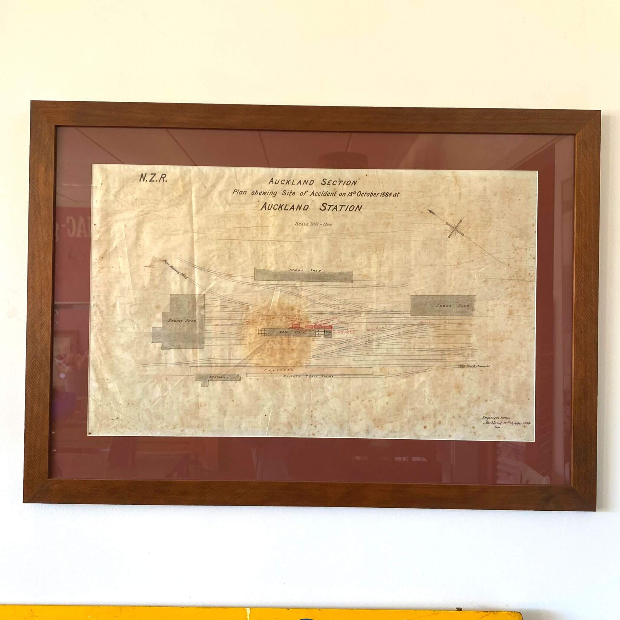 NZR Auckland Crash Plan 1884