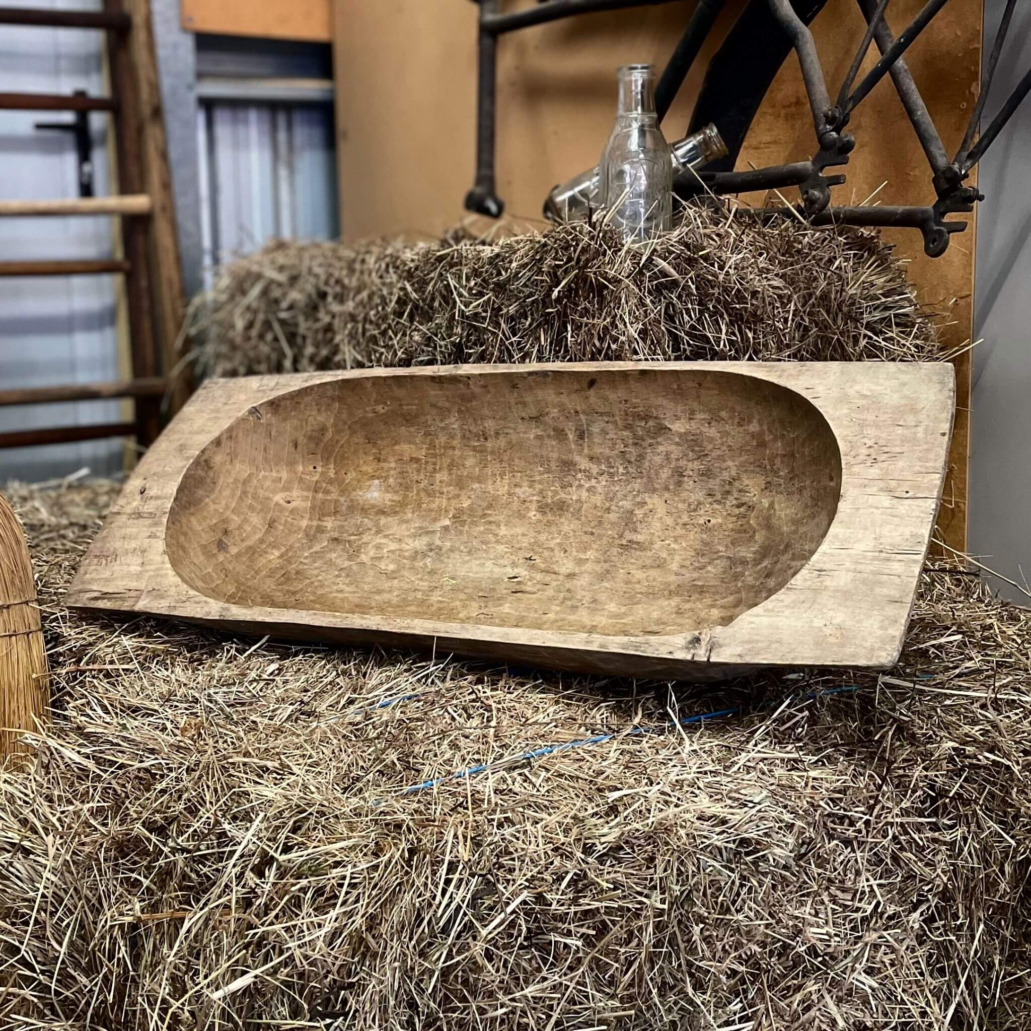Old Hand made dough bowl