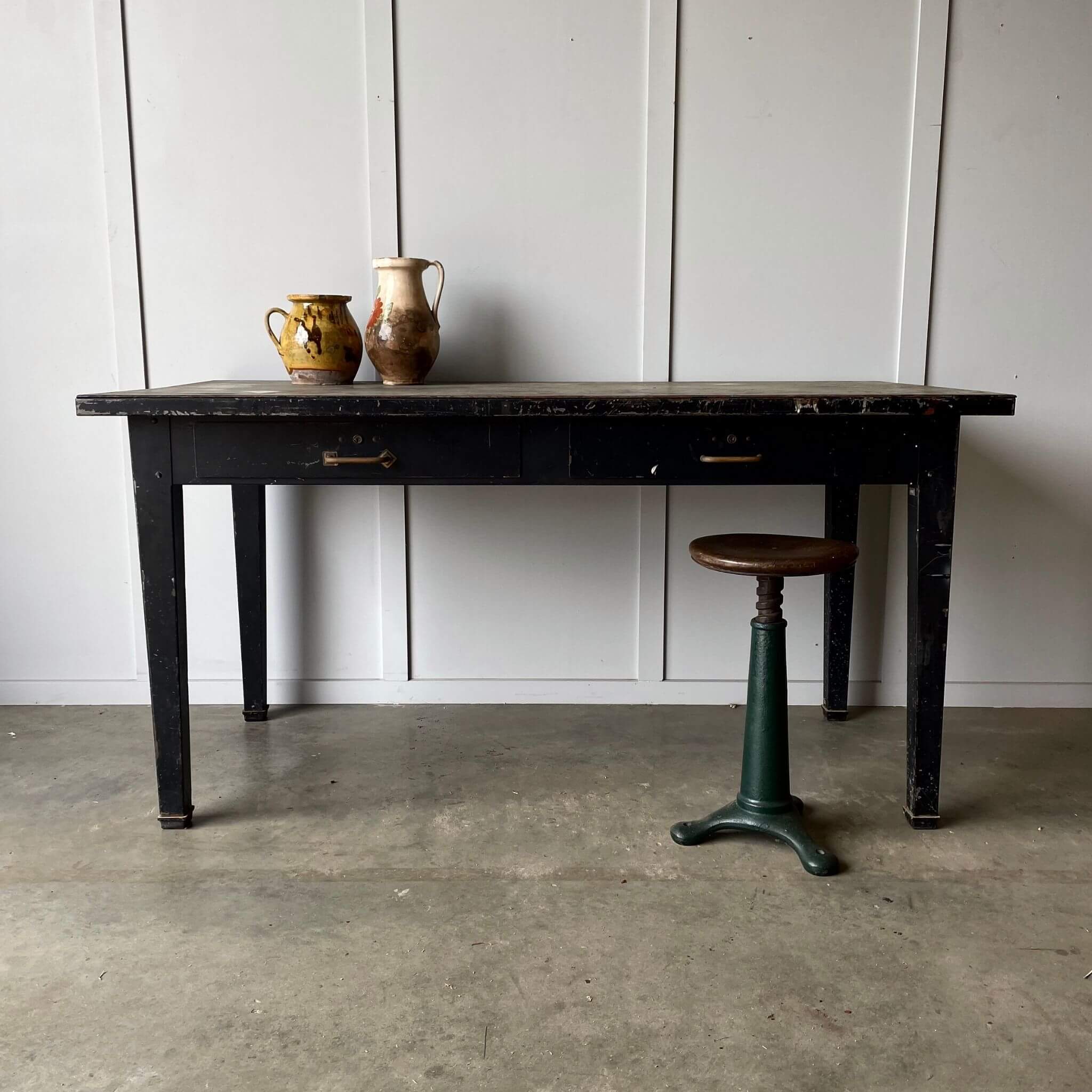 Antique table vintage workshop table