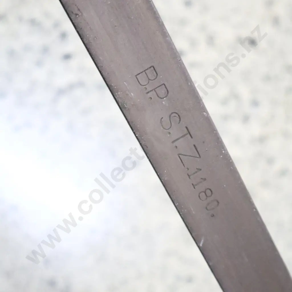 Size 2.2m Long, Solid Brass, Measurements stamped down entier face. Ex Puriri Service Station