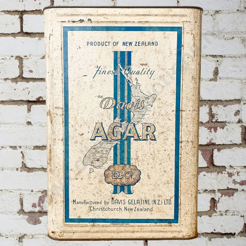 Size 24cm Long x 24cm Wide x 35cm High. Pictorail tin featuring New Zealand.