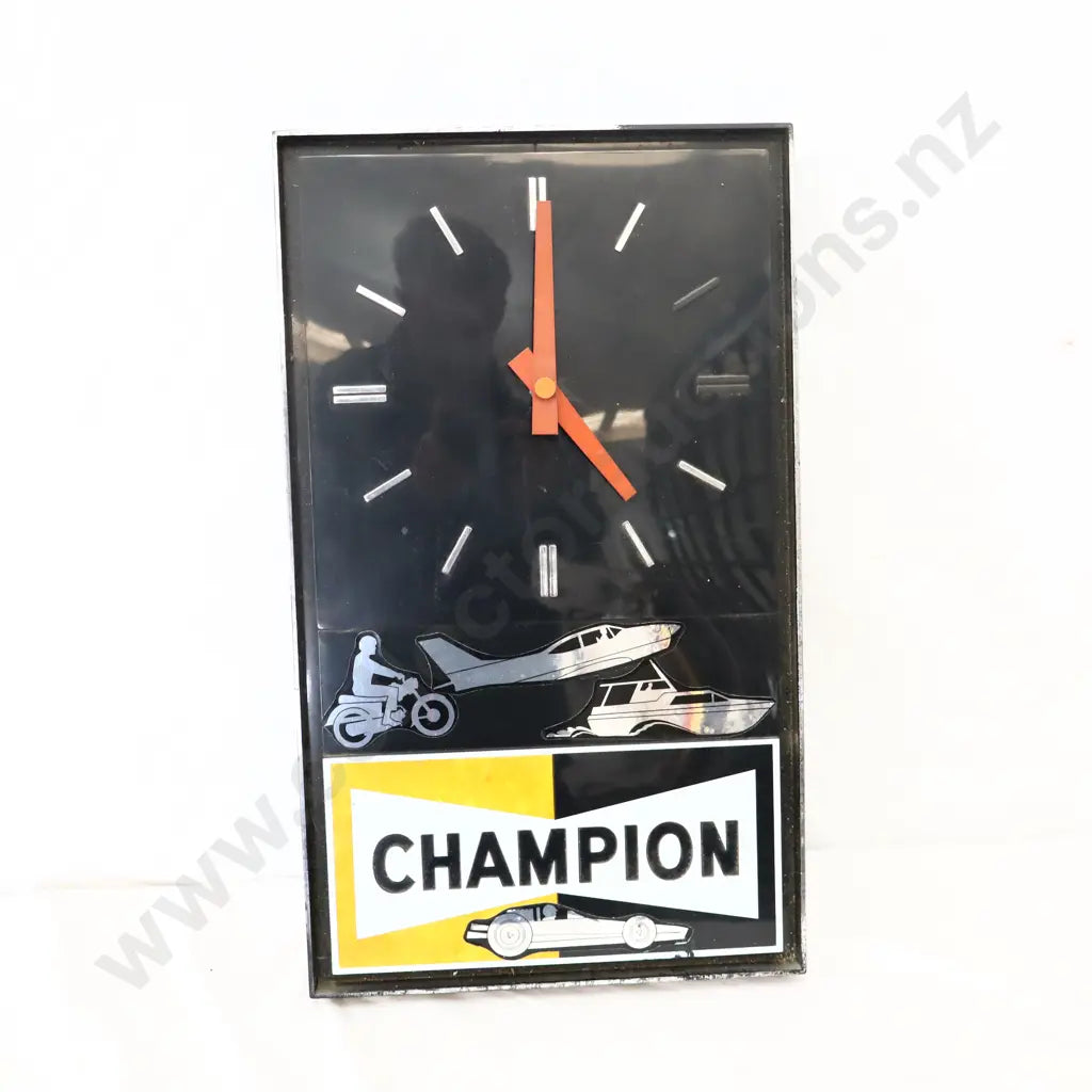 WORKING Champion Spark Plugs Clock