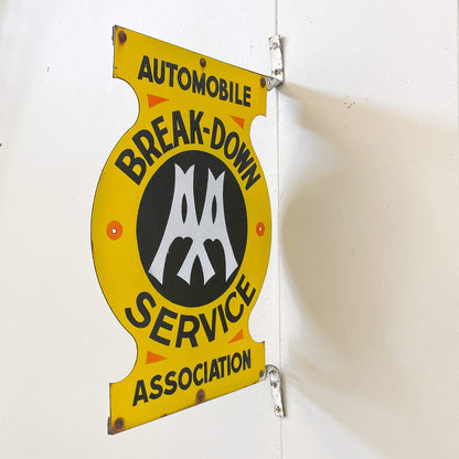 AA Breakdown Service Enamel Sign