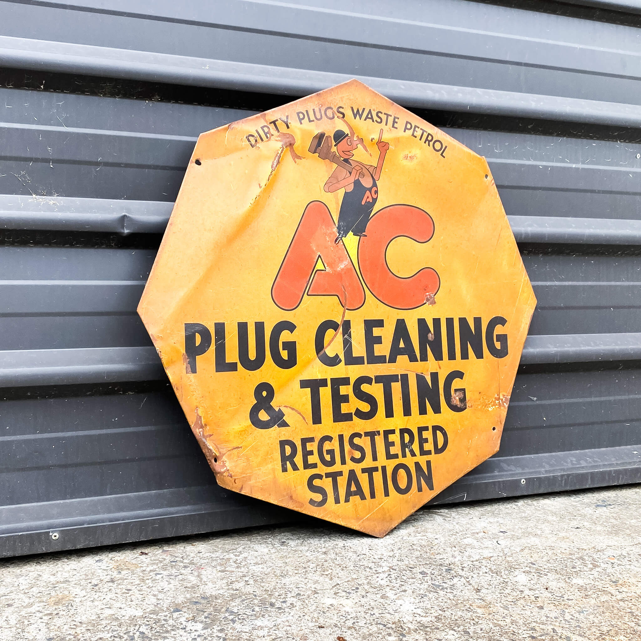 AC Spark Plugs Vintage Sign | Salvage Place