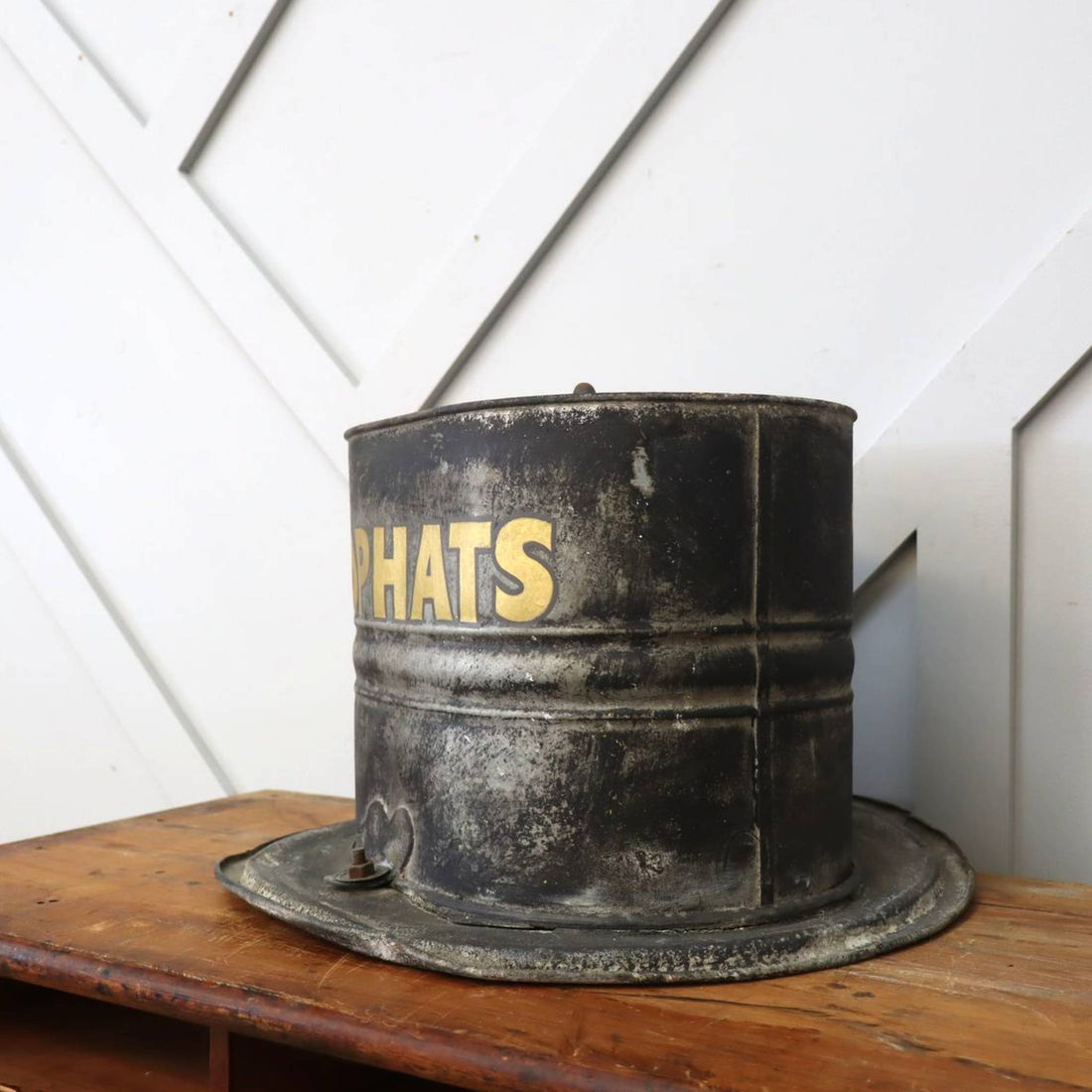 Vintage Hanging Advertising Top Hat