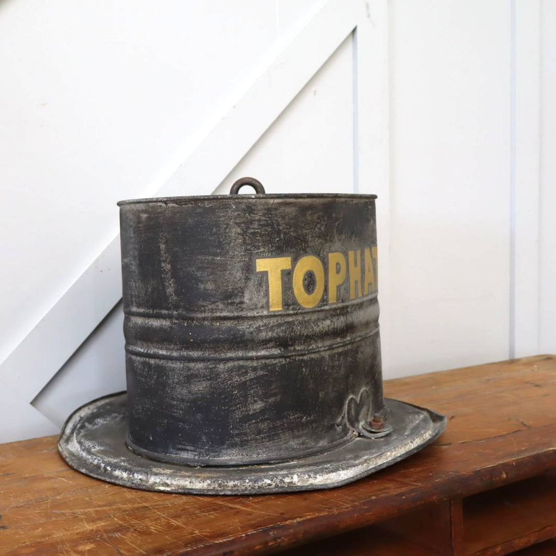 Vintage Hanging Advertising Top Hat