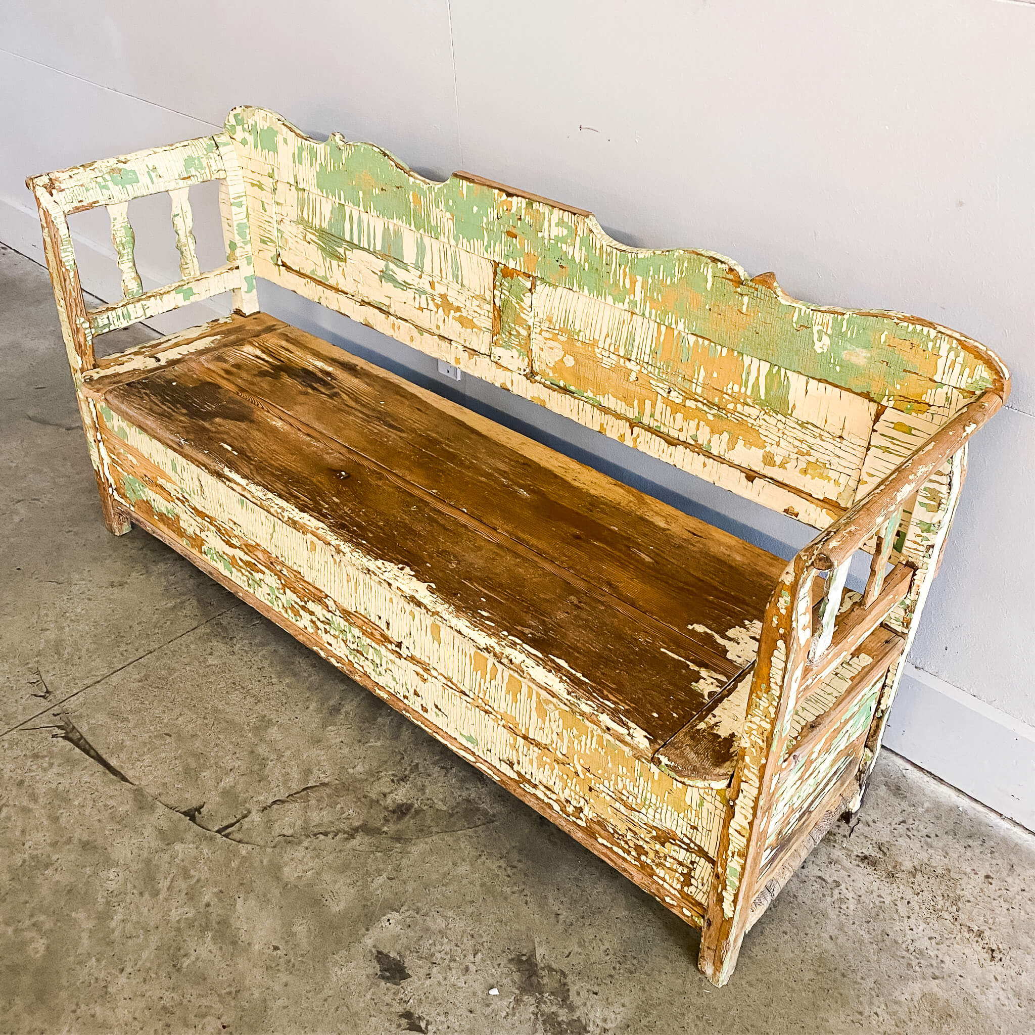 A European Painted Bench