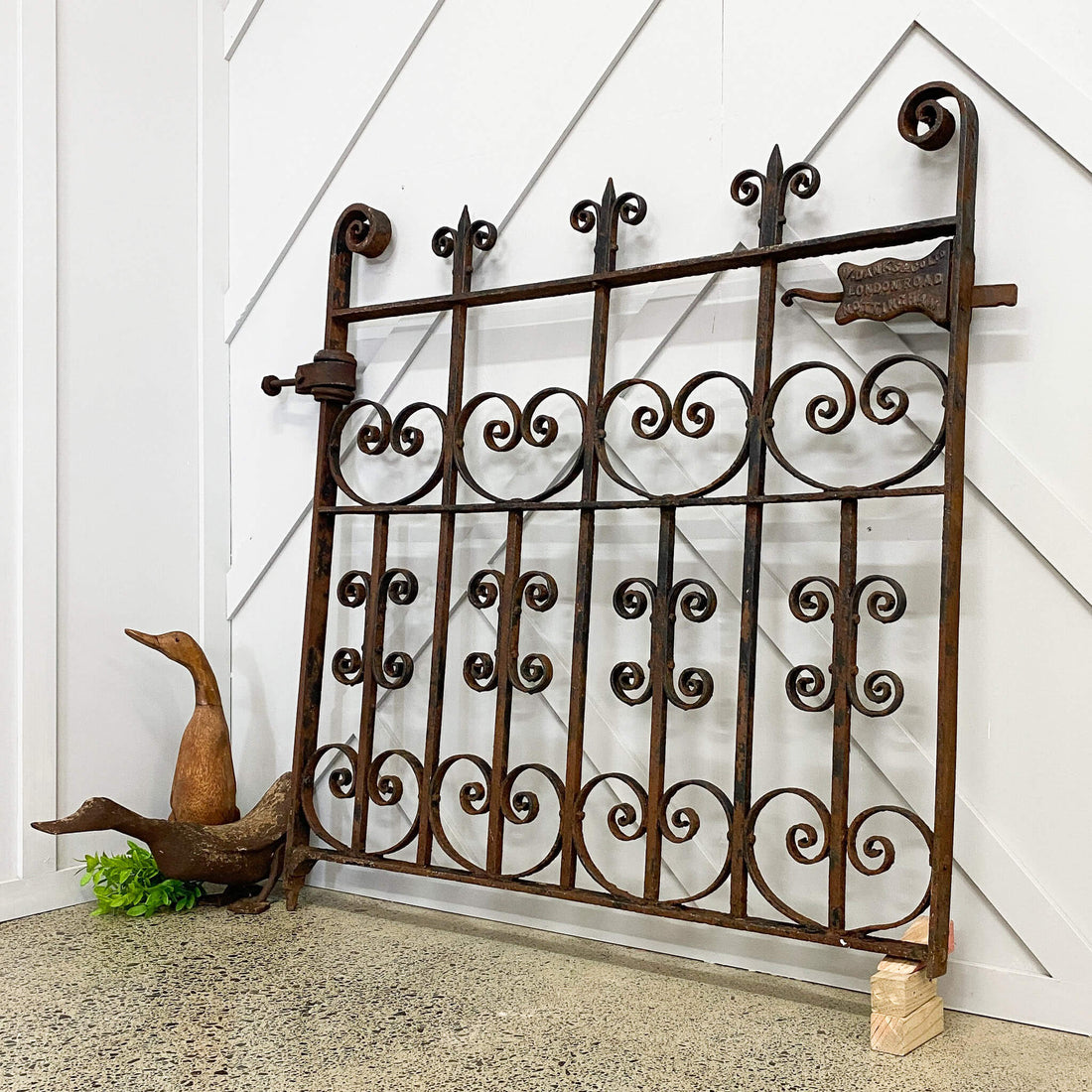 Antique Wrought Iron Garden Gate