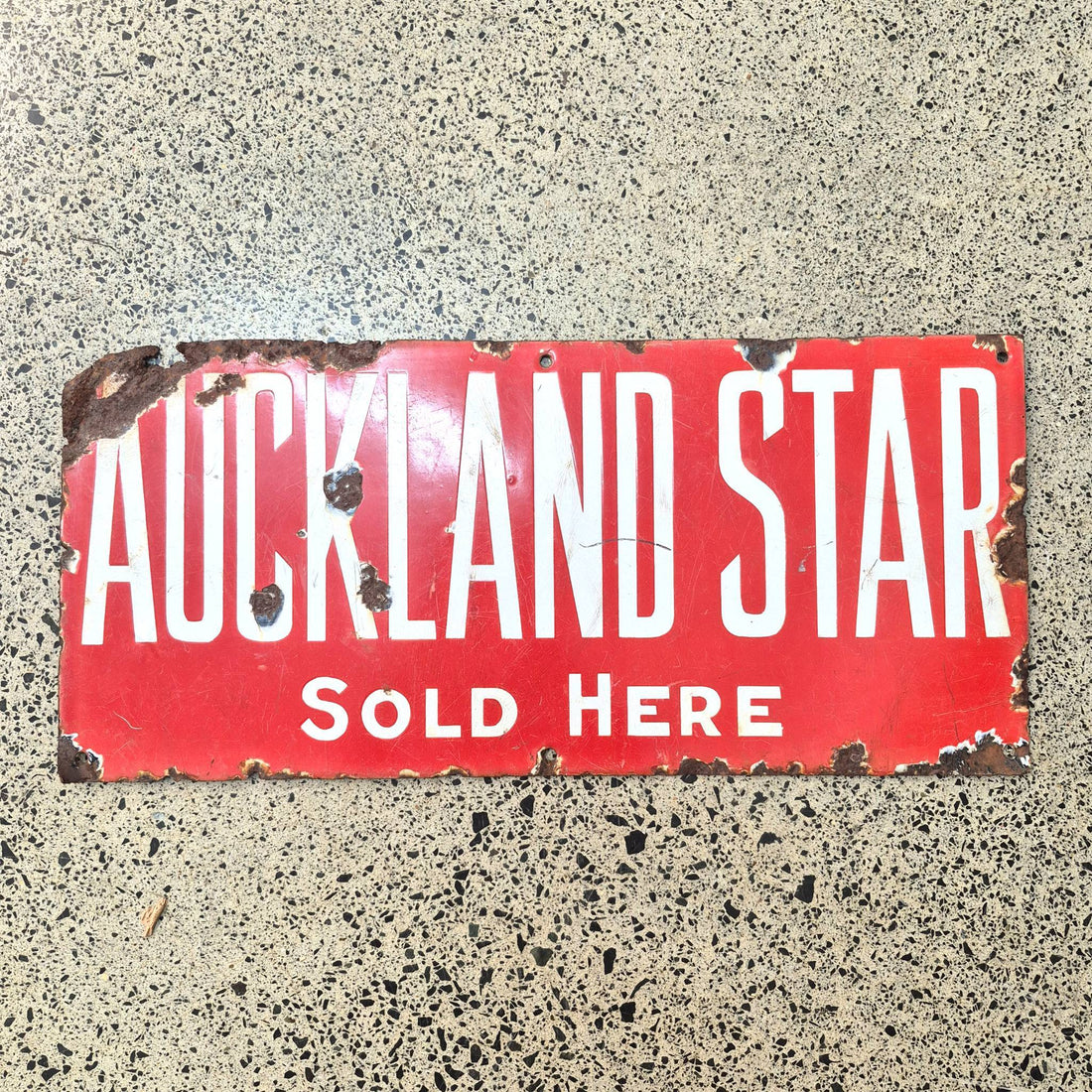 Auckland Star Enamel Sign