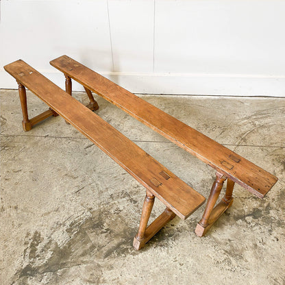 Antique French Elm Benches