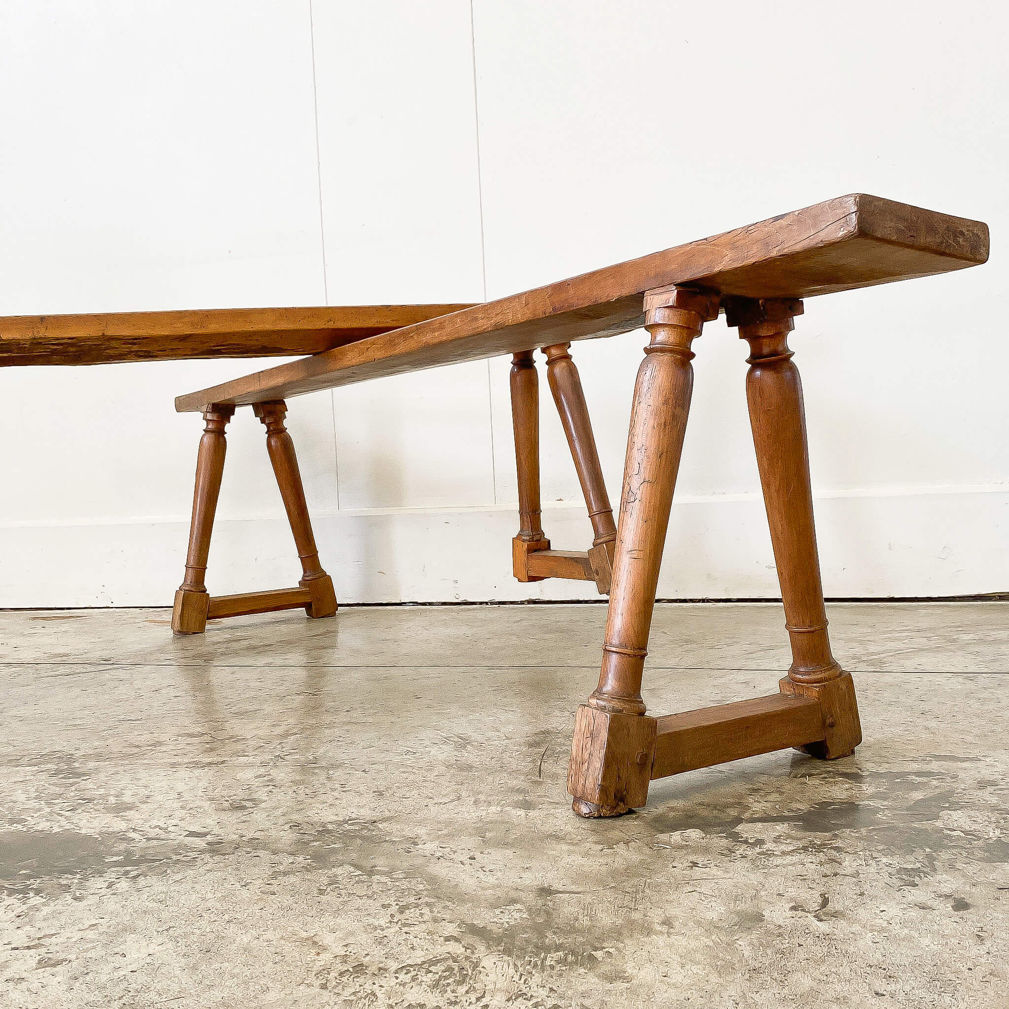 Antique French Elm Benches