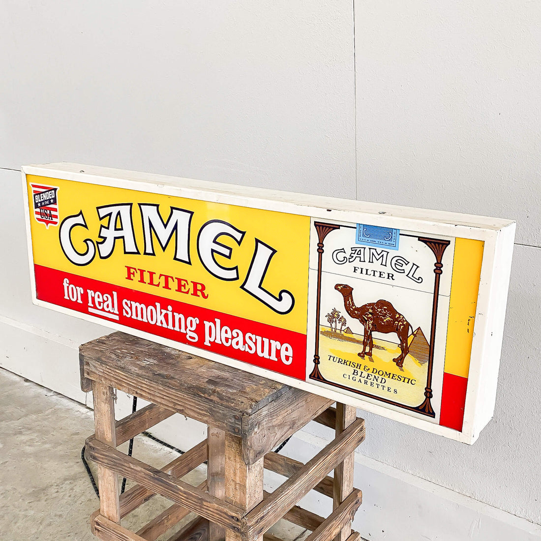 Vintage Camel Cigarettes Light Box