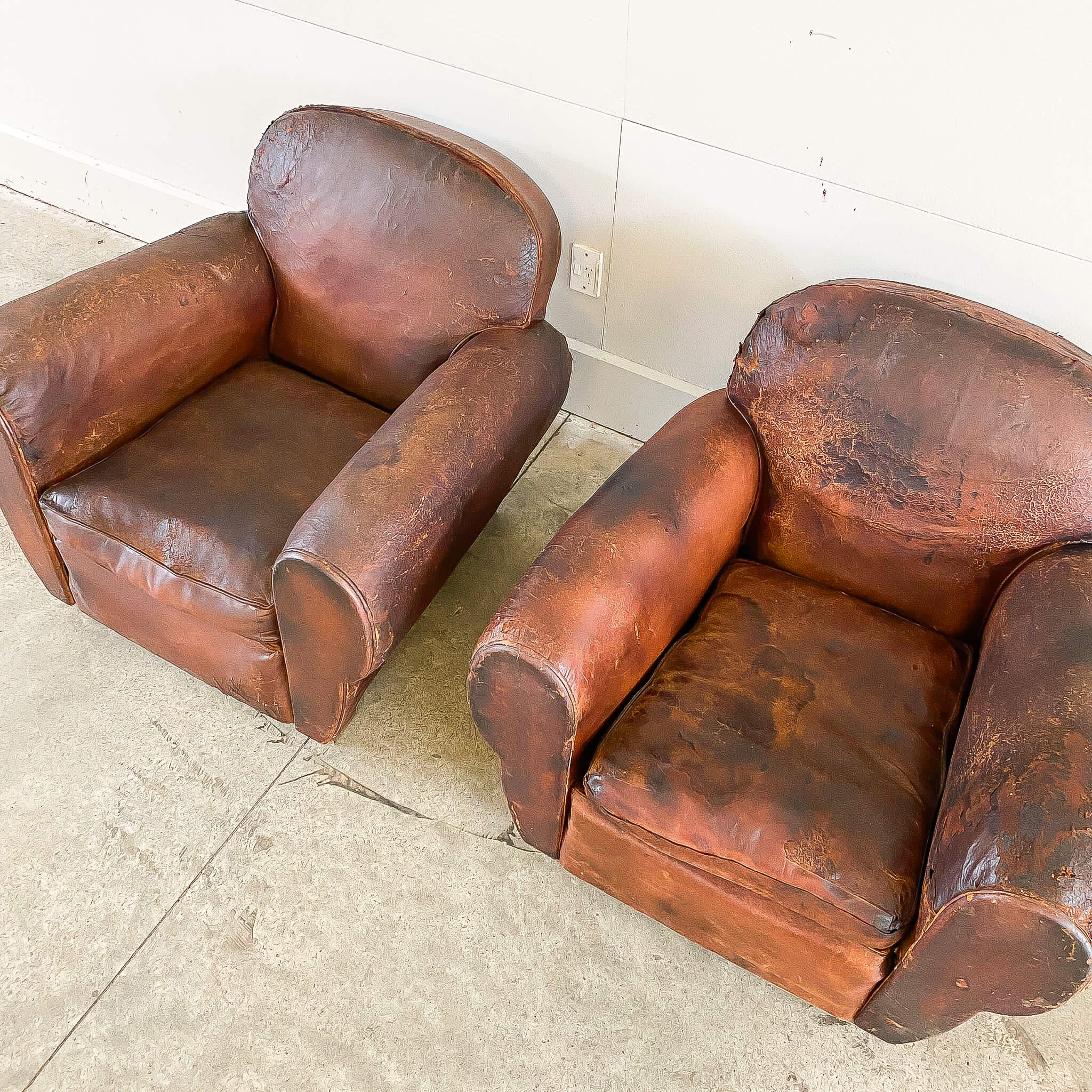 Antique French Club Chairs