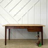Double Drawers Antique French Oak Table