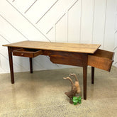 Double Drawers Antique French Oak Table