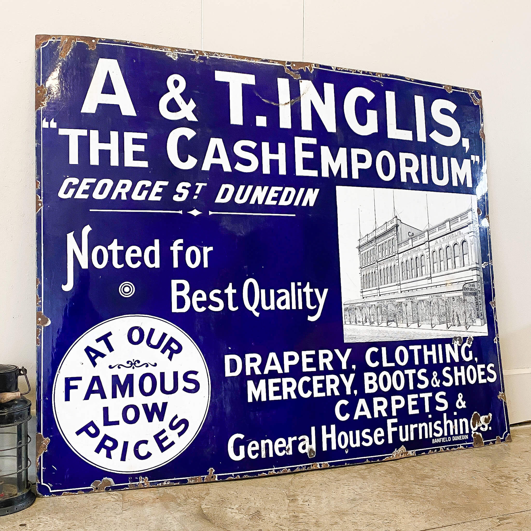 A and T Inglis Enamel Sign