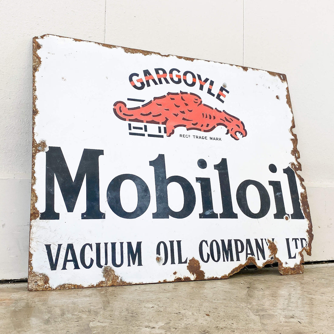 Mobil Oil Enamel Sign