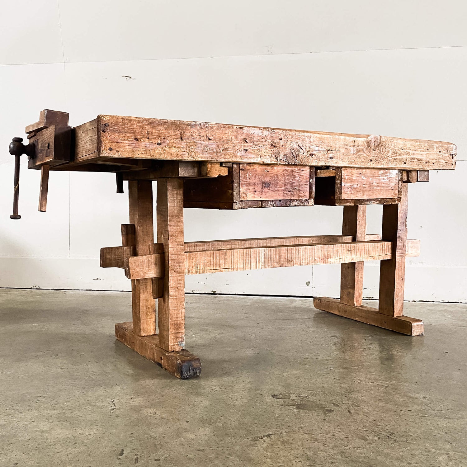 Primitive 19th Century Carpenters Workbench