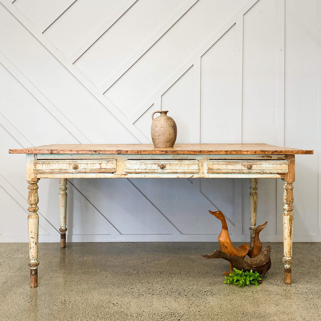 European Pine Painted Table