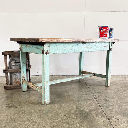 Oak Topped Farmhouse Table