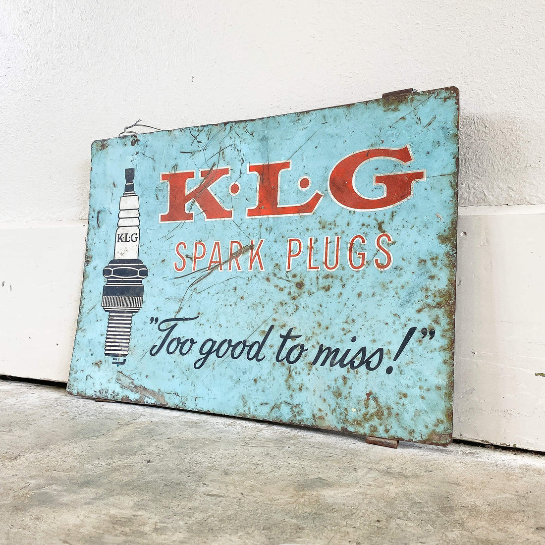 KLG Spark Plugs Sign
