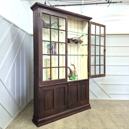 A Large Antique Display Cabinet