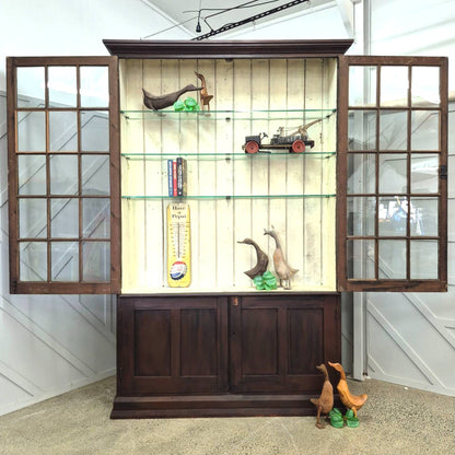 A Large Antique Display Cabinet