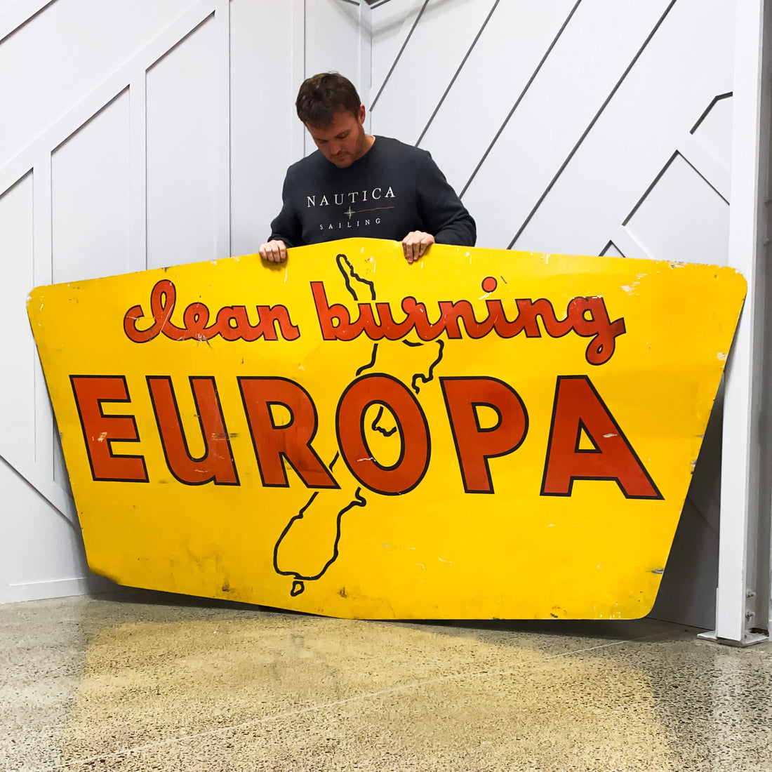 A Large Europa Oil Sign