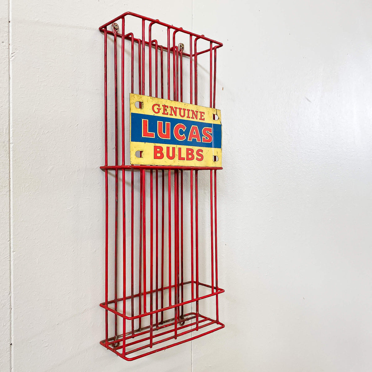 Lucas Box Rack Vintage Lucas Bulbs Advertising Rack | Salvage Place