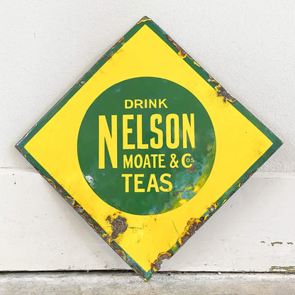 Nelson Moate Teas Enamel Sign