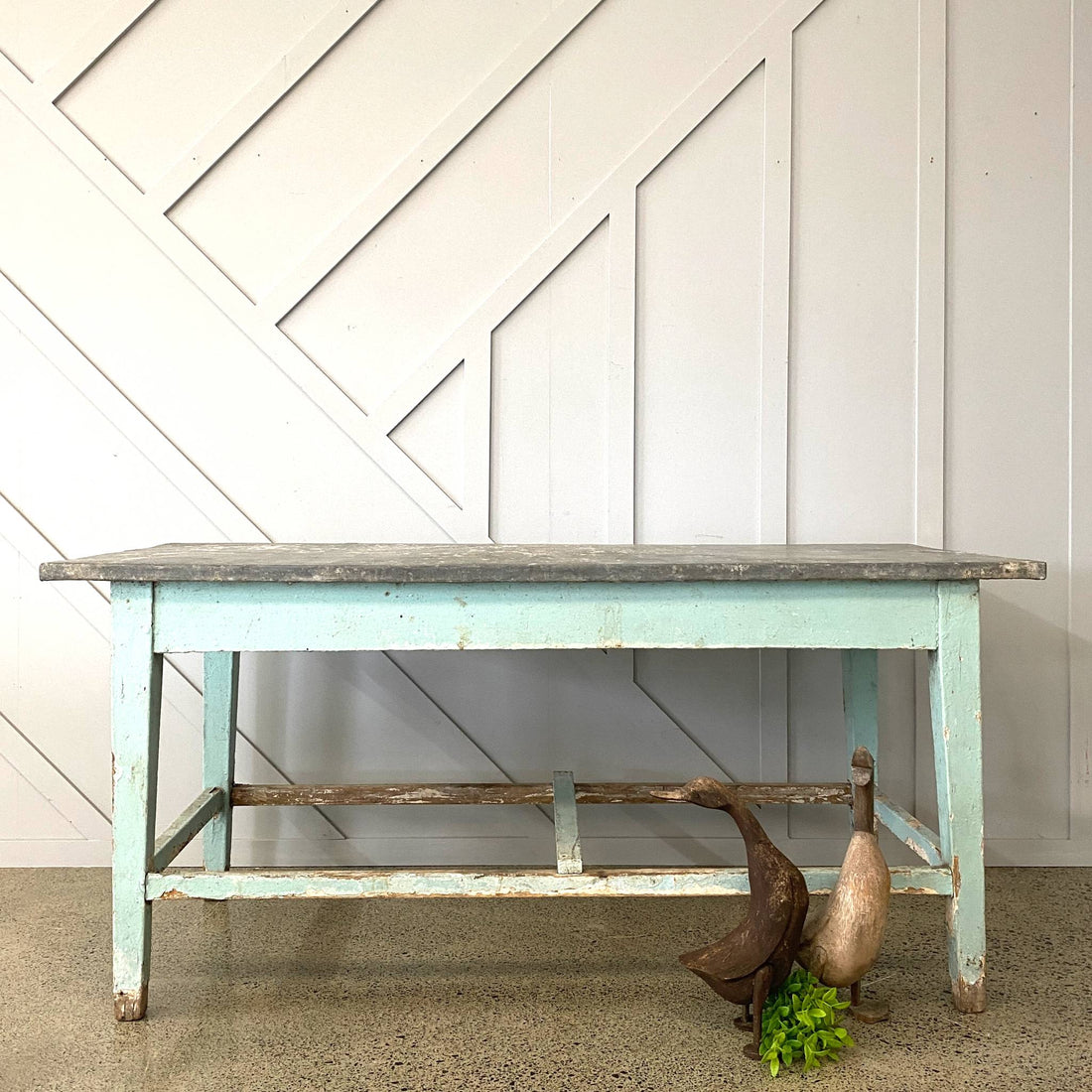 Painted Zinc Top Table