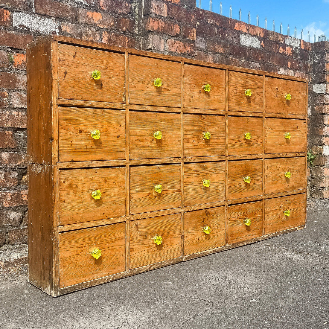 English Pine 20 Draw Cabinet