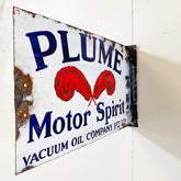 Plume Enamel Sign