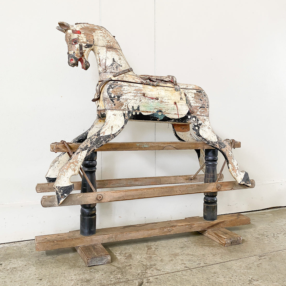 Antique Roebuck Rocking Horse