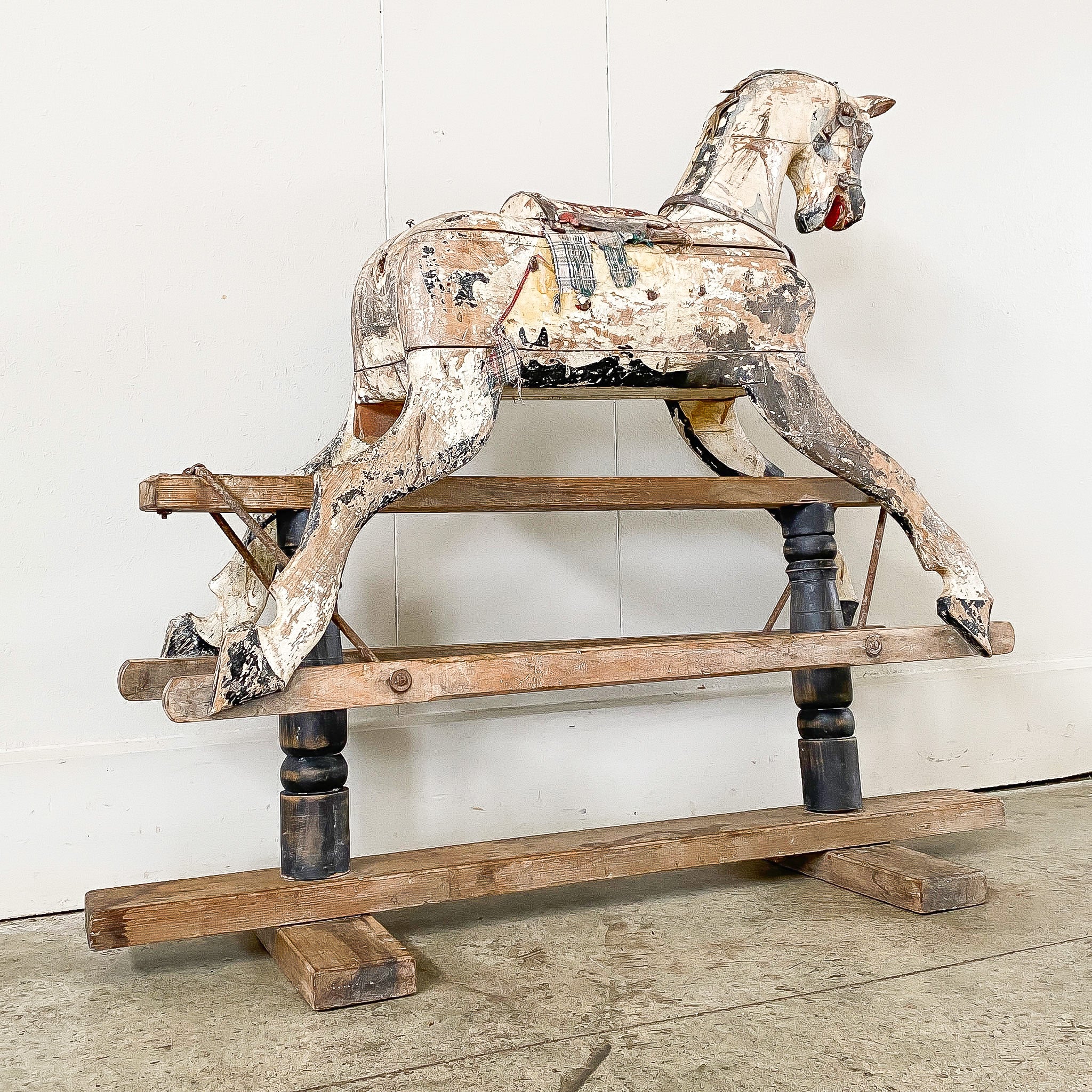 Antique Roebuck Rocking Horse