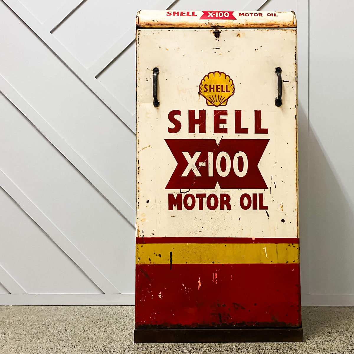 Shell Gas Cabinet Shell X100 Oil Bottle Cabinet | Salvage Place