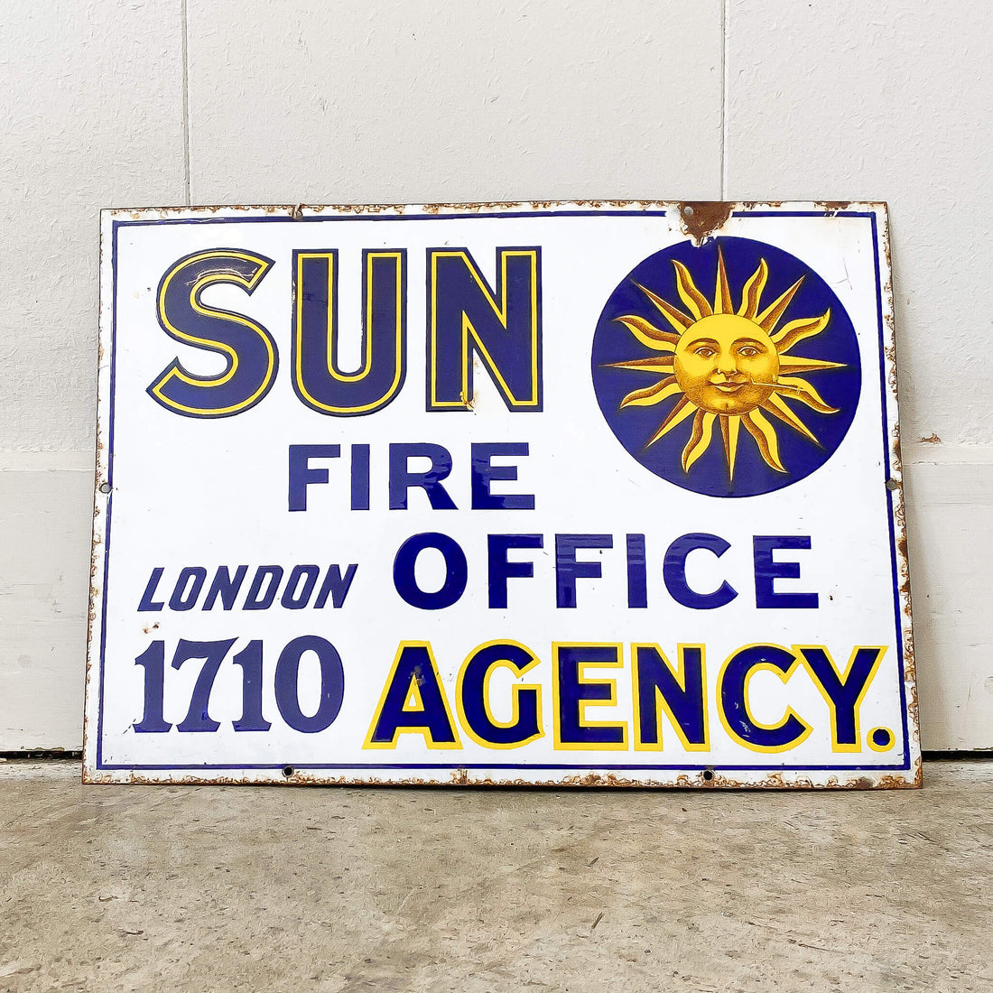 Early Insurance Enamel Sign