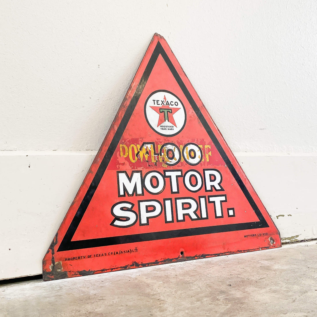 Texaco 400 Motor Spirit Enamel Sign