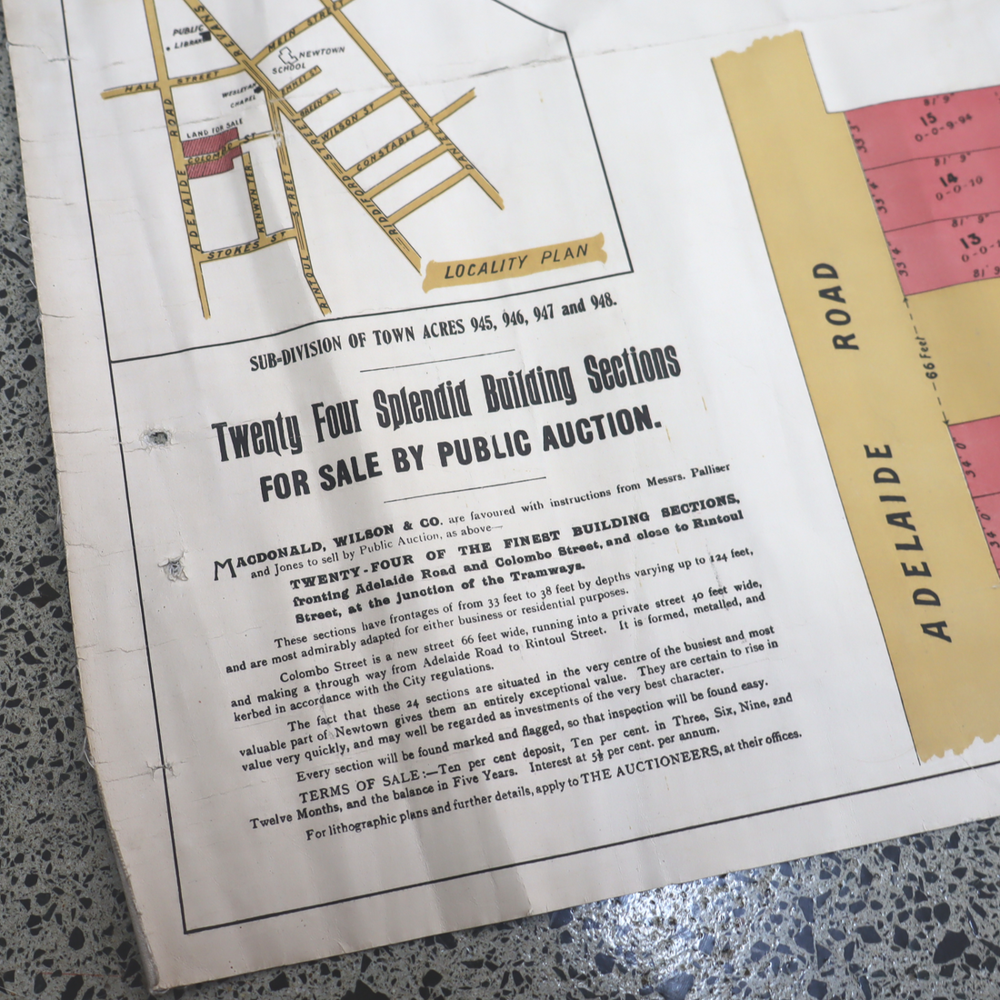 C1905 Wellington Auction Plan