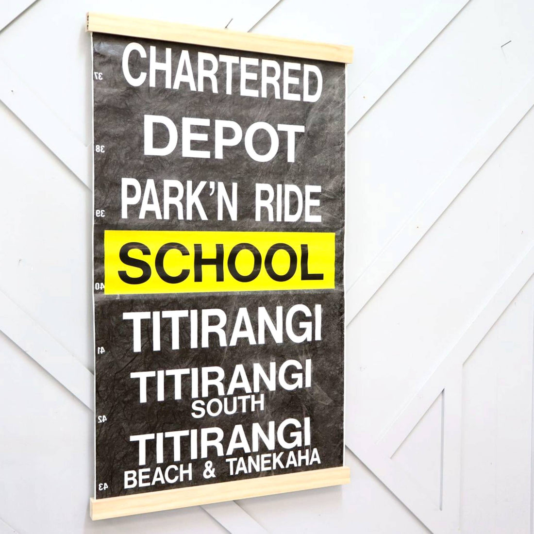 Vintage Auckland Bus Blind