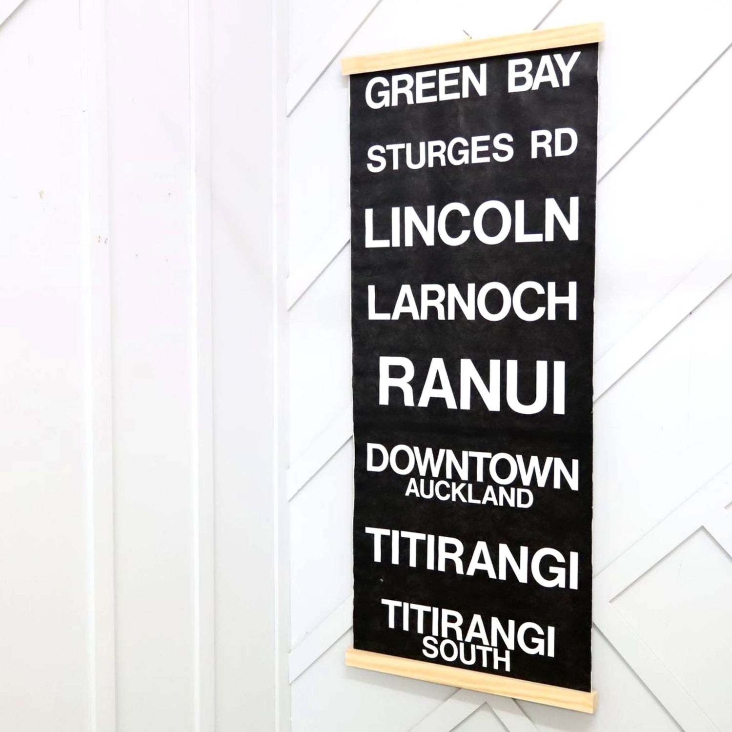 Vintage Auckland Bus Blind