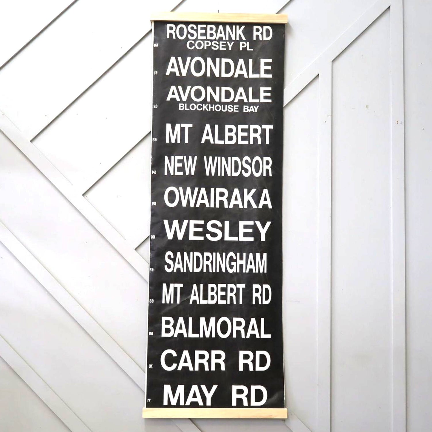 Vintage Auckland Bus Blind