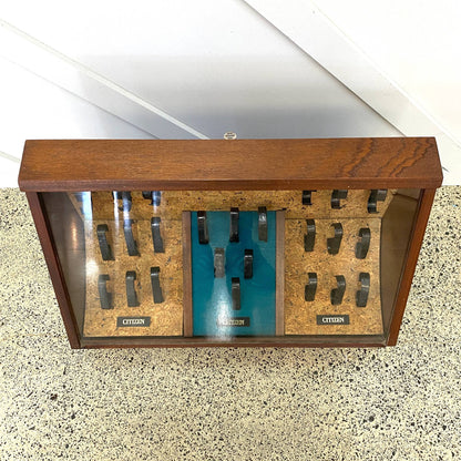 Vintage Citizen Watches Display Case