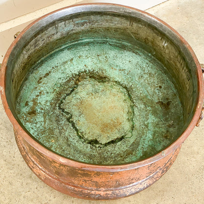 A Large Vintage Copper Pot