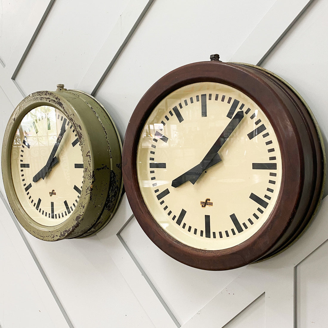 Vintage Elfema Bakelite Wall Clocks