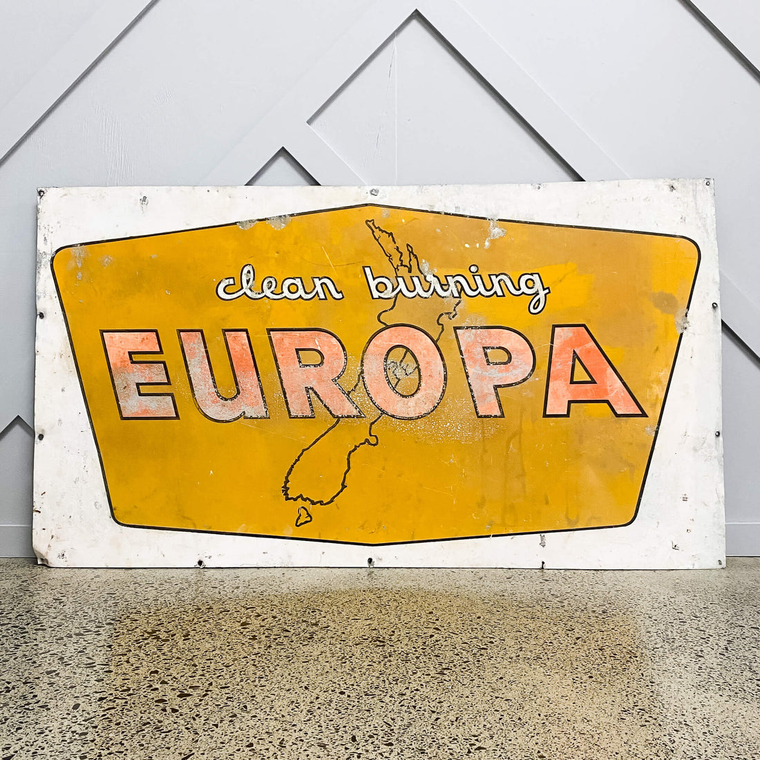 Vintage Europa Oil Sign