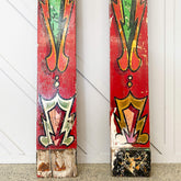 Vintage Hand Painted Fairground Columns