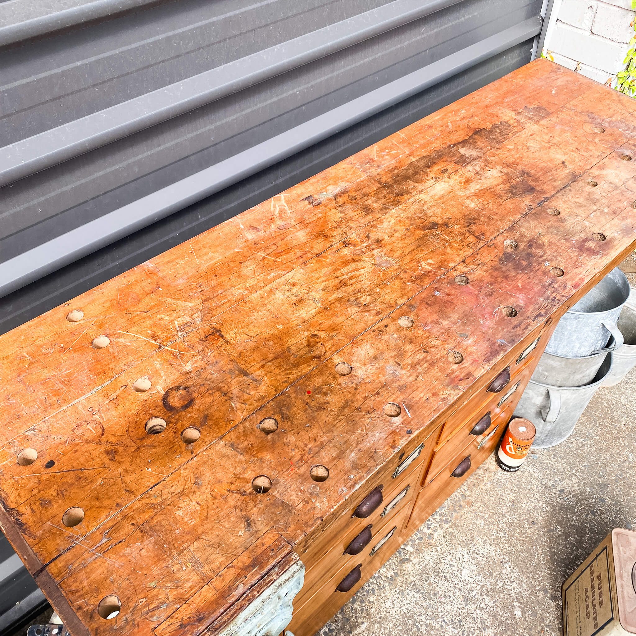 Vintage Industrial Workbench