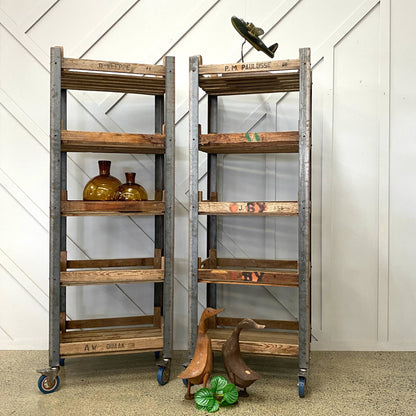 Vintage Potato Crate Shelves