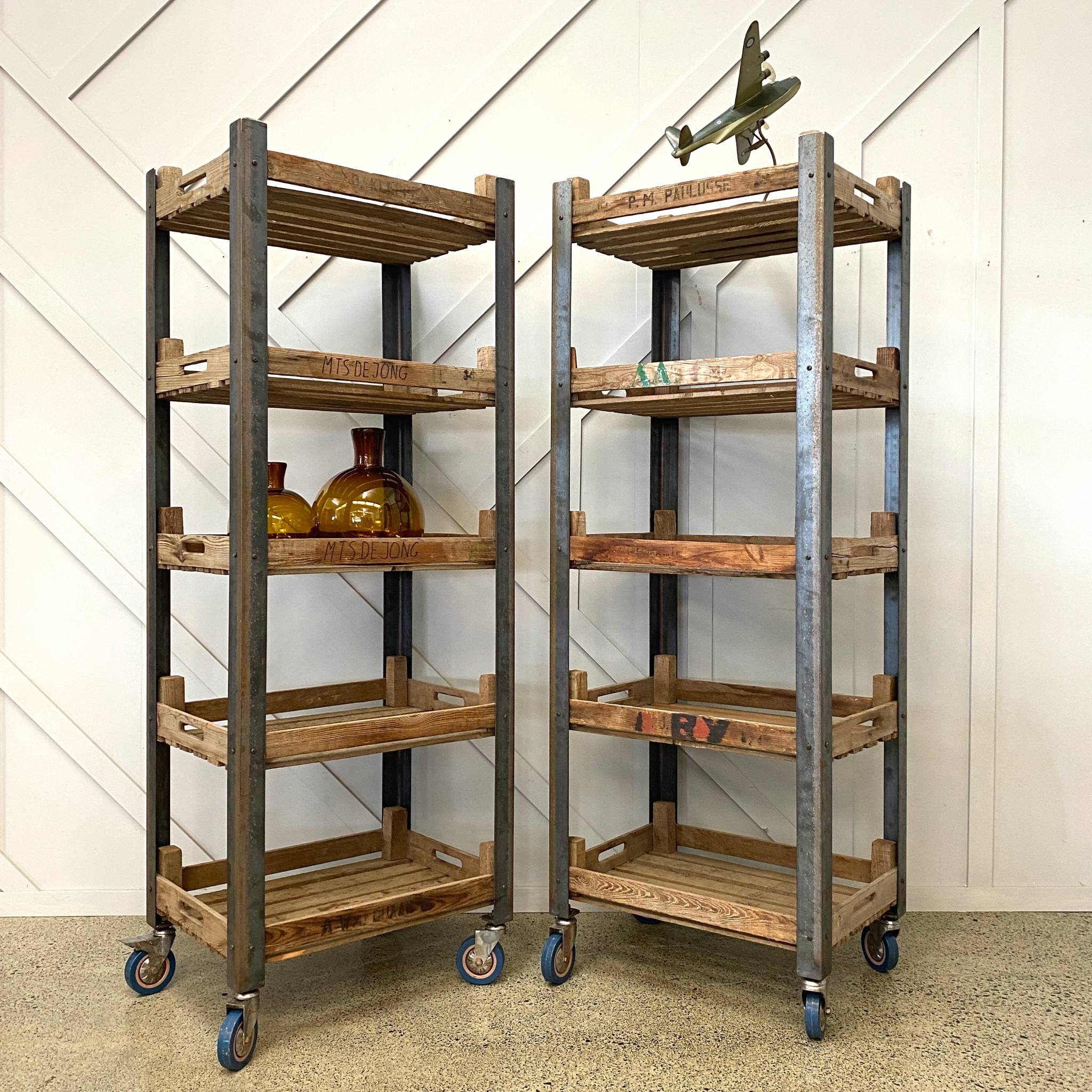 Vintage Potato Crate Shelves